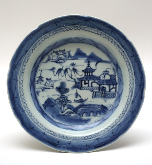 Canton blue and white willow pattern